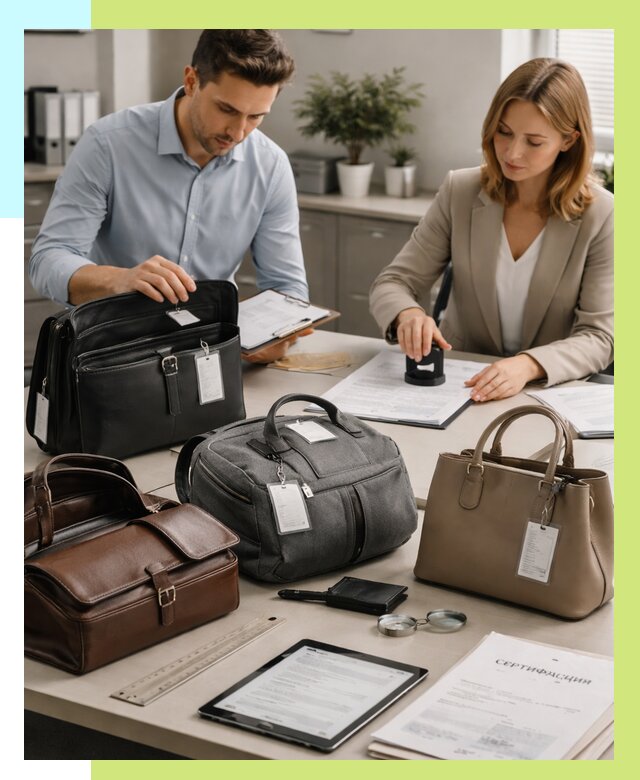 Сертификация сумок в Богородицке от 8015 руб. | Алешин-Бгд