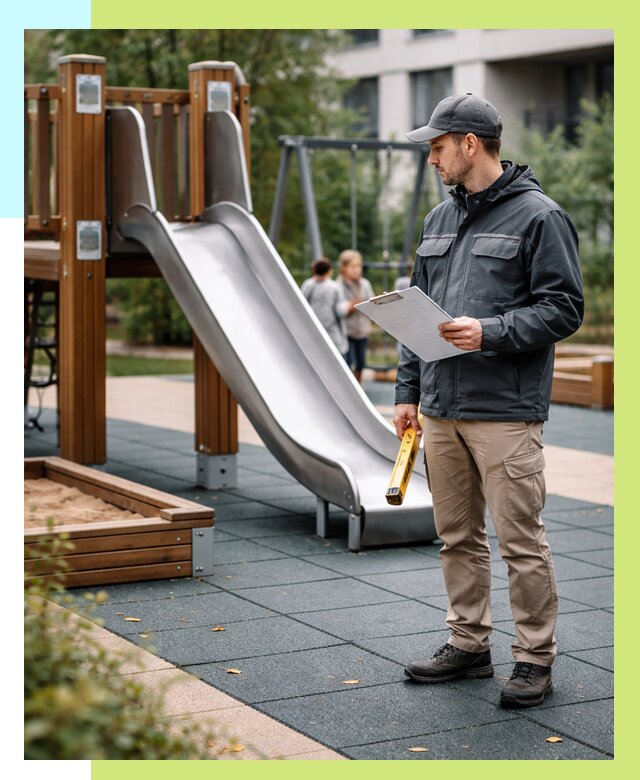 Сертификация детских площадок в Богородицке от 26715 р. | Алешин-Бгд