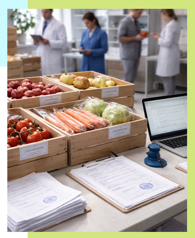 Сертификация овощей и фруктов в Богородицке от 9083 р. | Алешин-Бгд