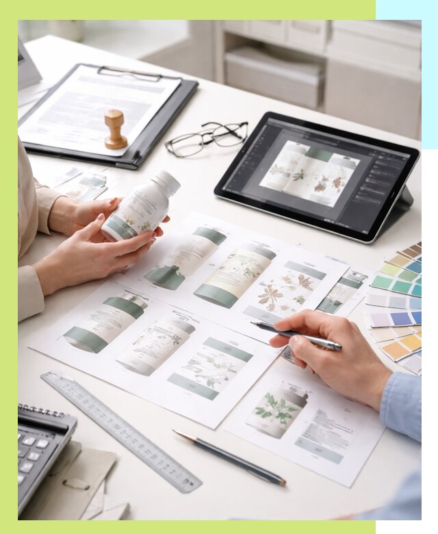 Профессиональная разработка дизайна и текста этикетки продукции в Богородицке