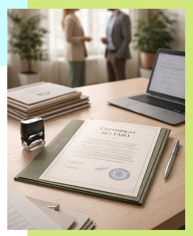 Сертификат без ГМО в Богородицке от 8015 р. оформить срочно Алешин-Бгд