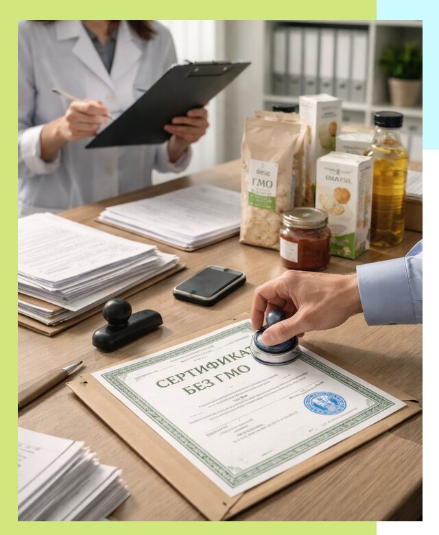 Получение сертификата Без ГМО для продукции в Богородицке